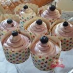 Amerikanische Blueberry Cupcakes